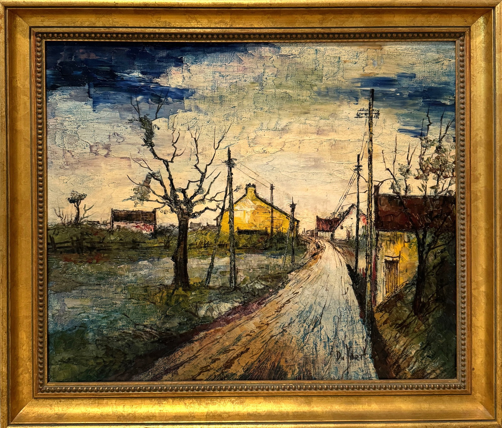 Oil on canvas painting by Jules Duffart: Oil on canvas painting by Jules Duffart (French, born 1924), signed lower right. Sight: 11.6" x 15.6" Frame: 13.2" x 17.2"