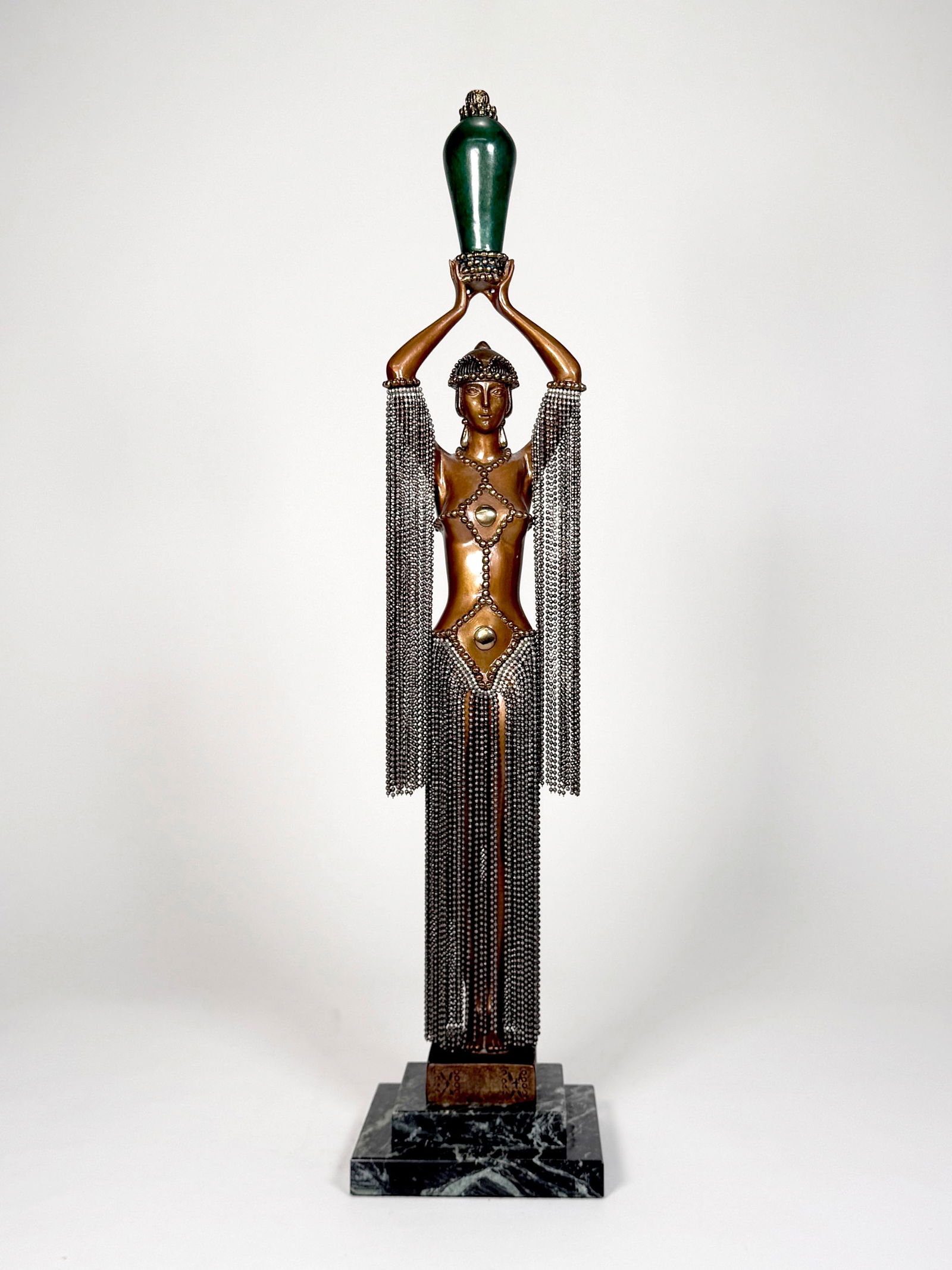 Erte “Emerald Vase" Bronze Sculpture, 1988 (1 of 9)