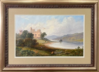 Framed British School Landscape Painting