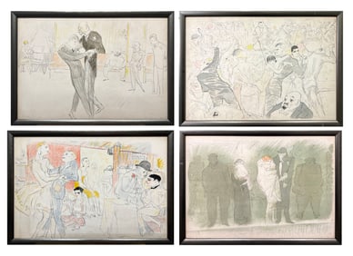 Four Lithographs by Marcel Vertes, Dancing Portfolio