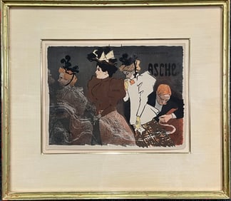 Lithograph by Théophile-Alexandre Steinlen, Asche