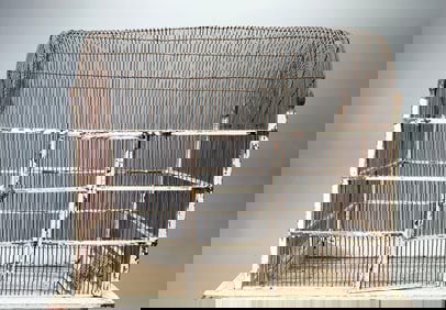 Antique Domed Painted Bird Cage