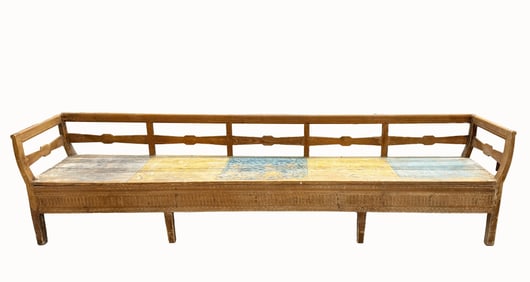 17th/18th Century Carved Wood Hall Bench