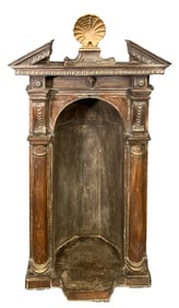 Italian Painted and Parcel-Gilt Tabernacle