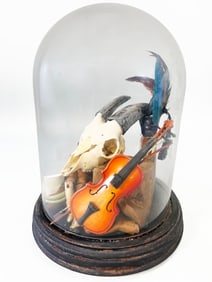 Glass Cloche Dome with Curiosity Objects