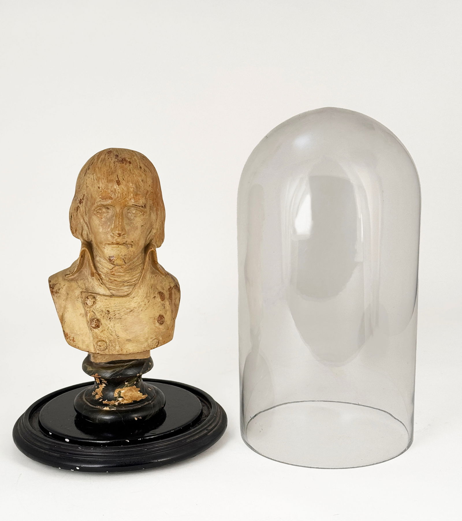 Glass Cloche Dome with Napoleon Bust (1 of 2)