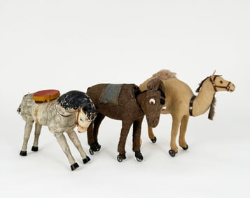 Set of Three Early Animal Figurines