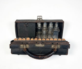 Antique Doctor's Portable Apothecary Kit with Vials