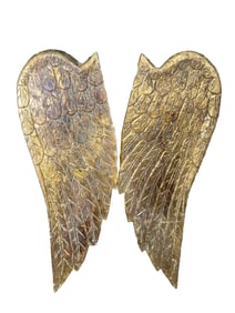 Pair of Large Hand Carved Gilt Angel Wings