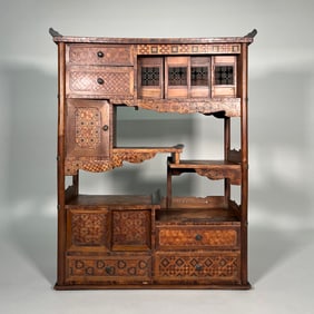 Japanese Shadona Marquetry Cabinet