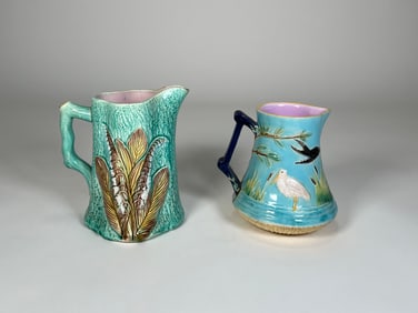 Two Majolica Pitchers