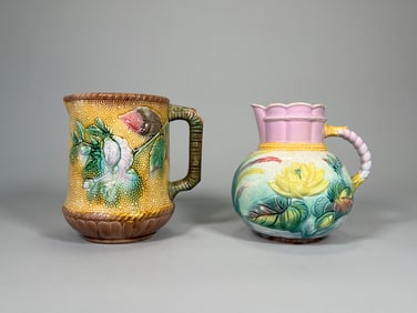 Two Majolica Pitchers