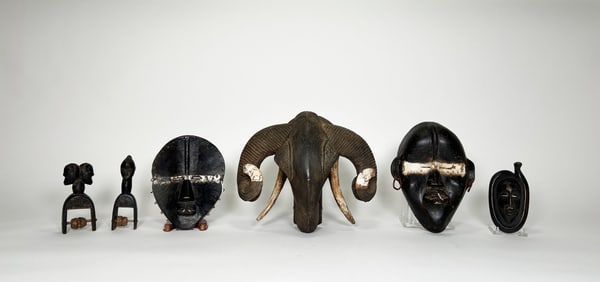Group of Six African Tribal Objects