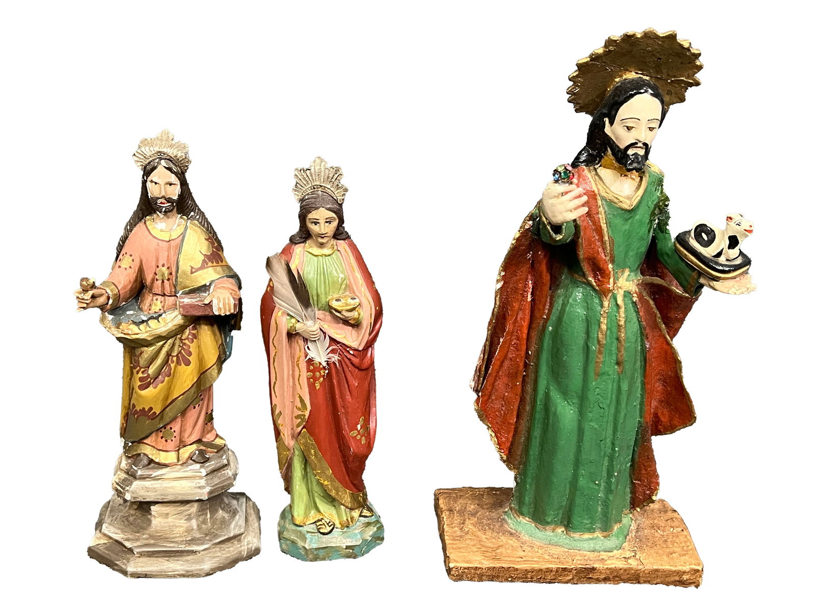 Three Colonial Polychrome Santos (1 of 3)
