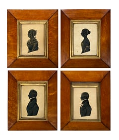 Set of Four Early Framed Silhouette Portraits