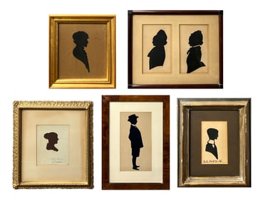 Collection of Five Silhouette Portraits
