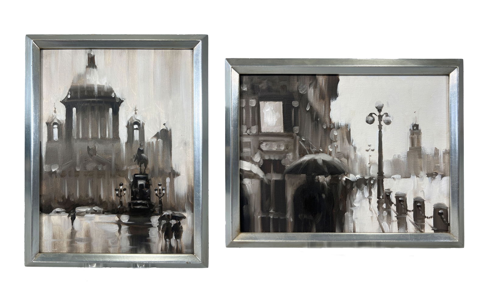 Two Oil on Canvas St Petersburg Cityscapes by Zhdanov (1 of 7)