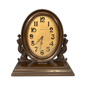 Waltham Bronze Mantle Clock