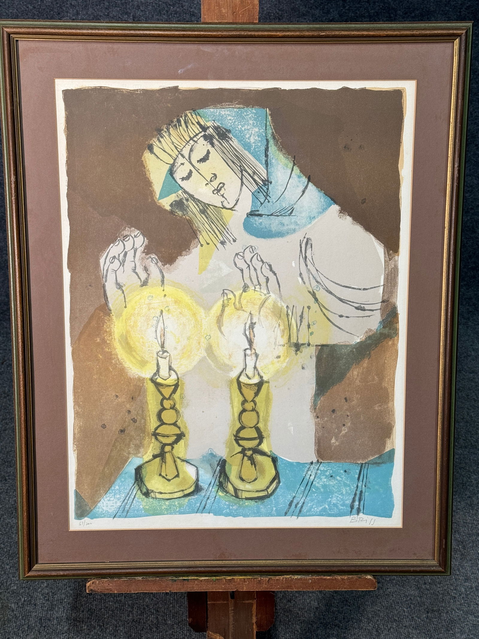 Lithograph of a Woman by Candlelight by Sami Briss (1 of 5)