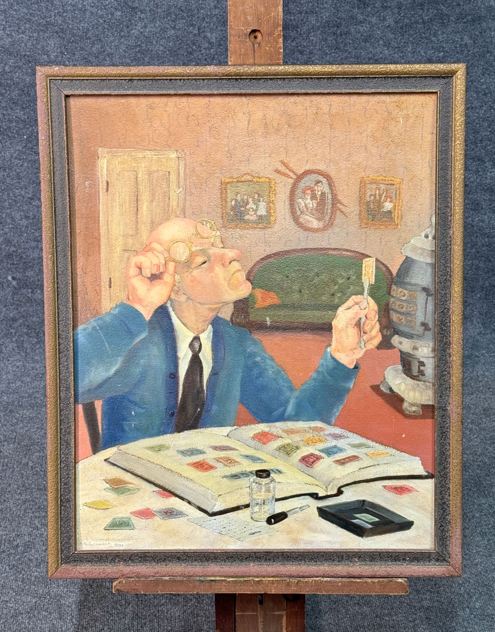 The Stamp Collector by Bertha Genault (1 of 6)