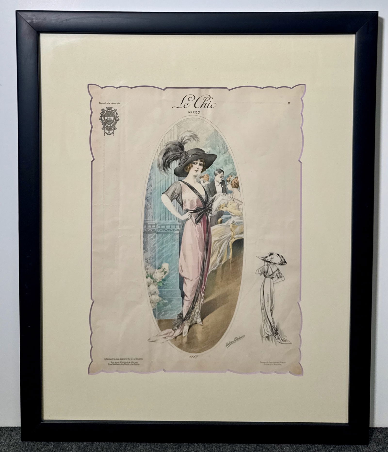 Framed Le Chic Magazine Print, No. 250 - 11 (1 of 4)