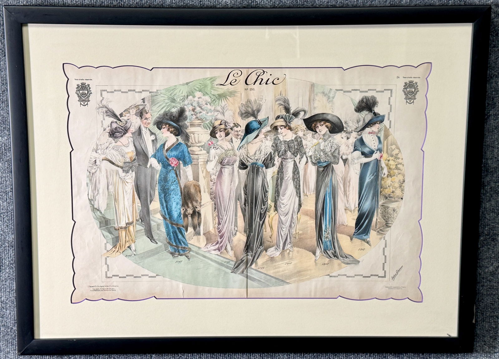 Framed Le Chic Magazine Print, No. 250 - 24 (1 of 4)