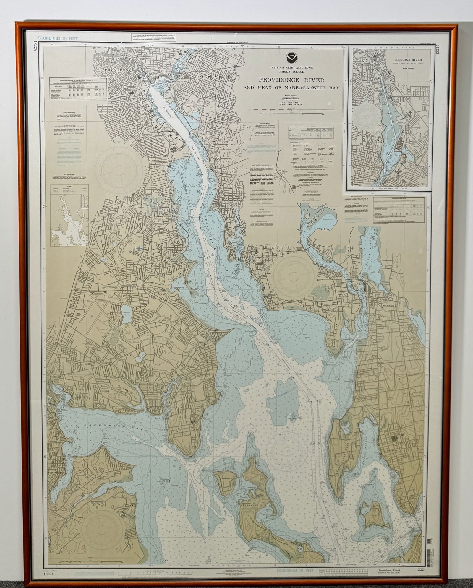 NOAA Nautical Map of the Providence River (1 of 3)