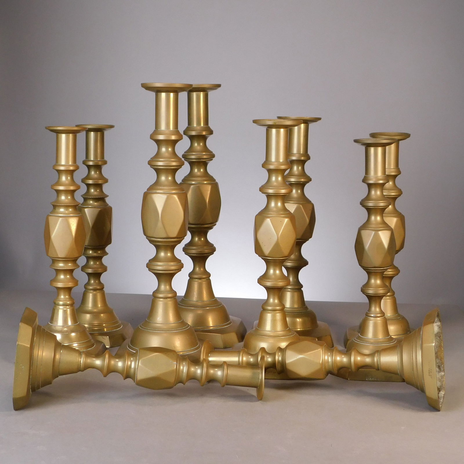 Rare Group of 5 Pairs Diamond Jubilee Candlesticks (1 of 5)