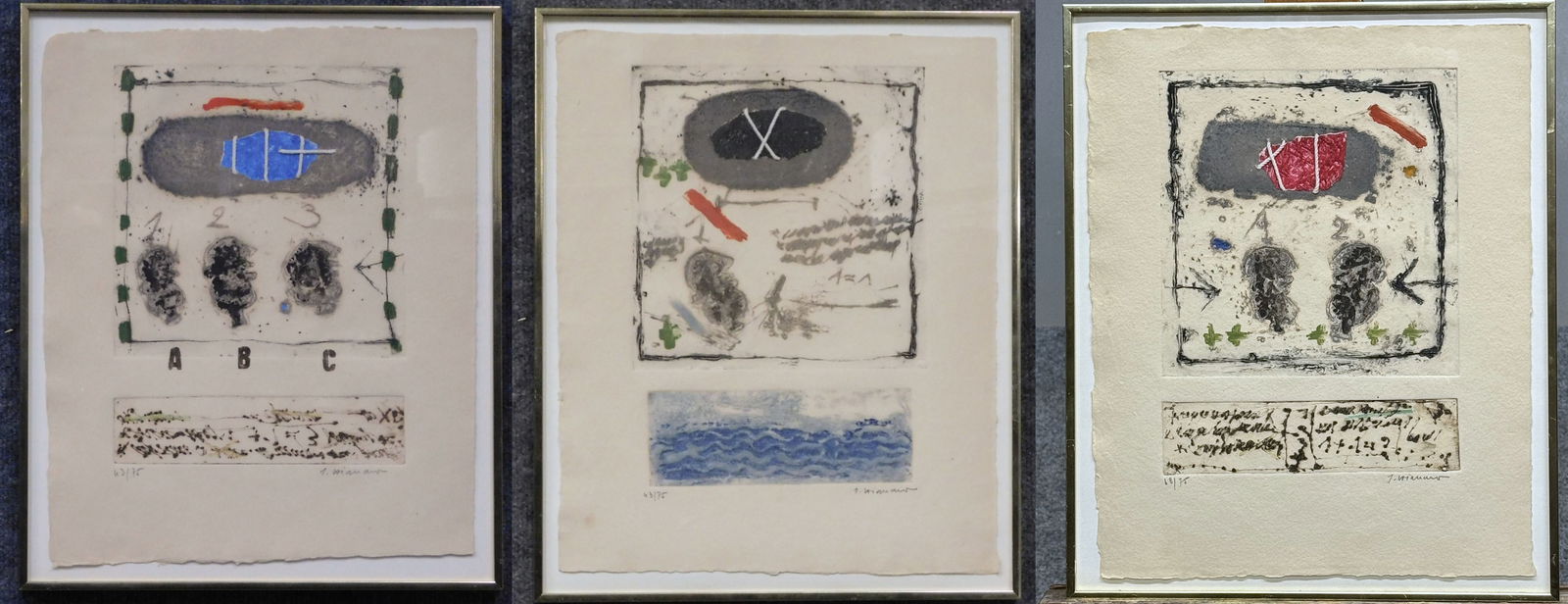 Three Mixed Media on Paper by James Coignard (1 of 6)