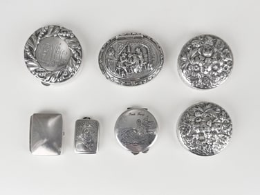 Group of Seven Silver Boxes