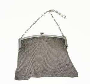 Lady's Sterling Silver Mesh Evening Purse