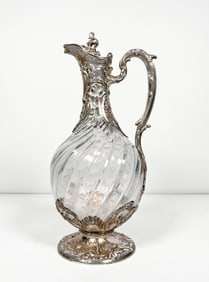 Victor Boivin French Silver Mounted Claret Jug