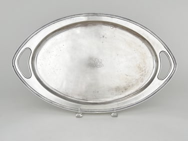 Tiffany & Co. Art Deco Sterling Silver Oval Tray