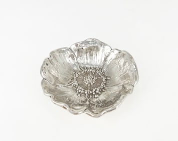 Gorham / Durgin Sterling Silver Poppy Dish
