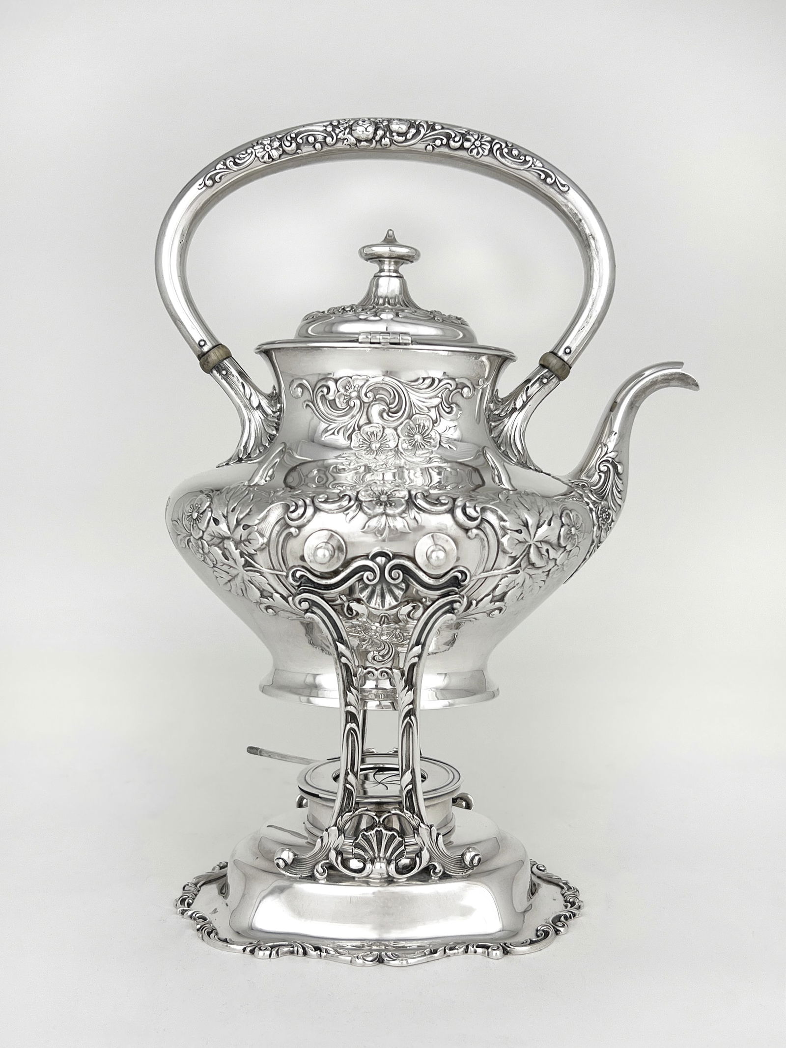 Gorham Sterling Silver Tea Kettle with Stand and Burner (1 of 7)