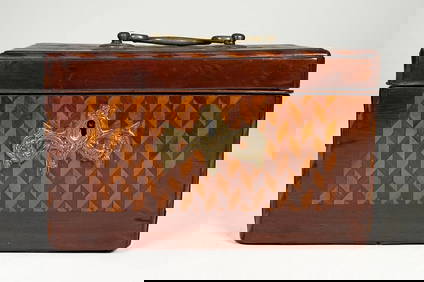 18th Century English Parquetry Tea Caddy (1 of 6)