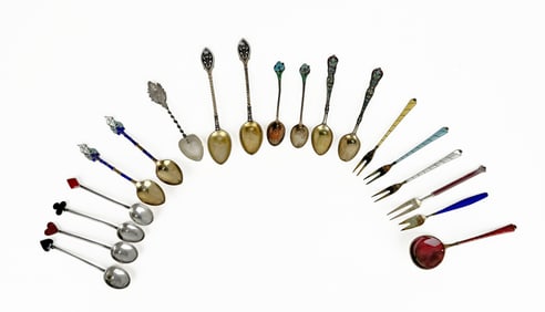 Group of Sterling Silver Demitasse Spoons & Forks