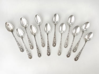 Set of 12 Kirk & Sons Sterling Demitasse Spoons