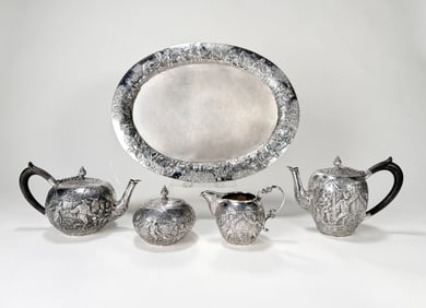 Hanau German Silver Coffee & Tea Service