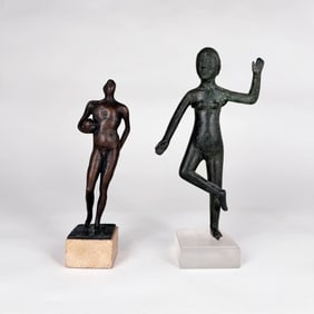 Two Bronze Figural Sculptures