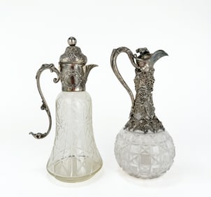 Two Silver-Plated Claret Jugs