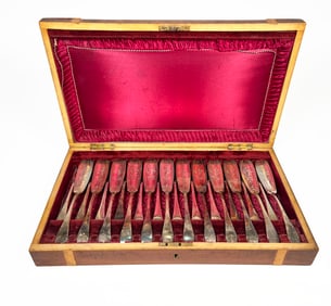 Robert Fead Mosley Victorian Silver Plated Fish Set