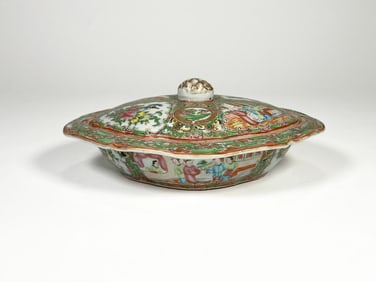 Chinese Export Rose Mandarin Covered Tureen
