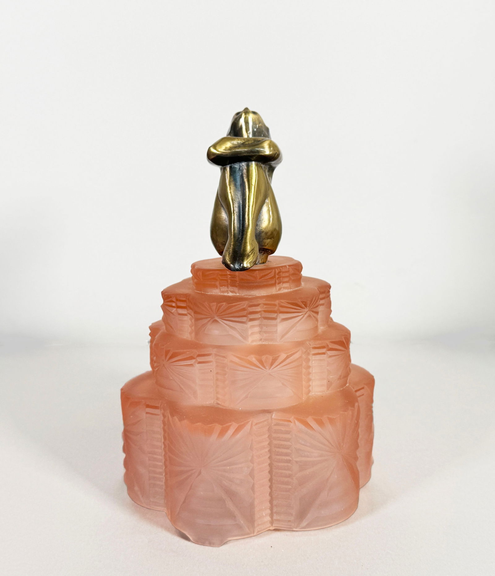 Art Deco Style Pink Glass Table Lamp, Sarsaparilla Deco Designs (1 of 3)