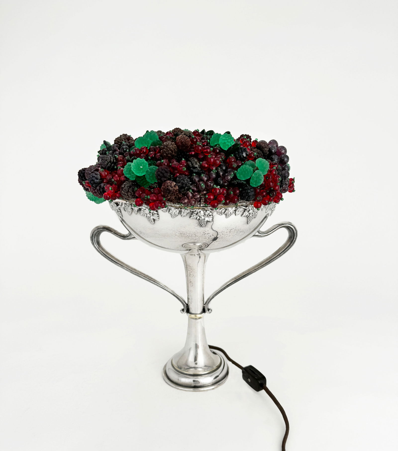 Czech Glass Fruit Compote Lamp (1 of 3)