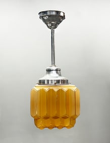 Art Deco Amber Pendant Light