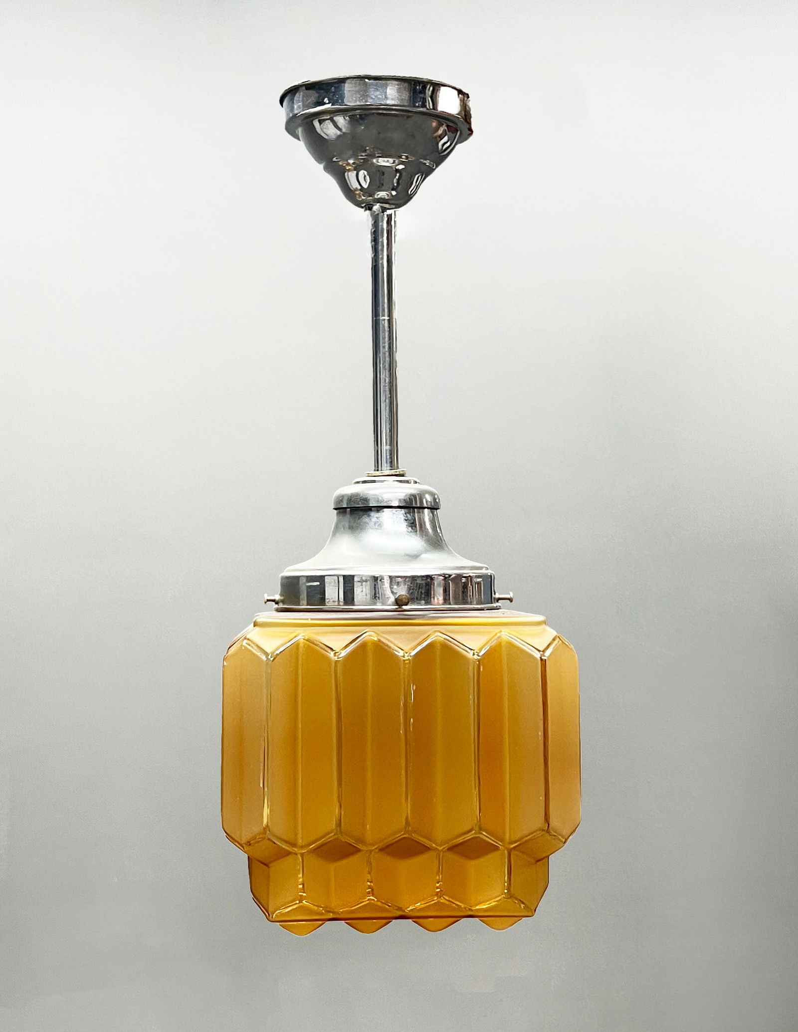 Art Deco Amber Pendant Light (1 of 2)