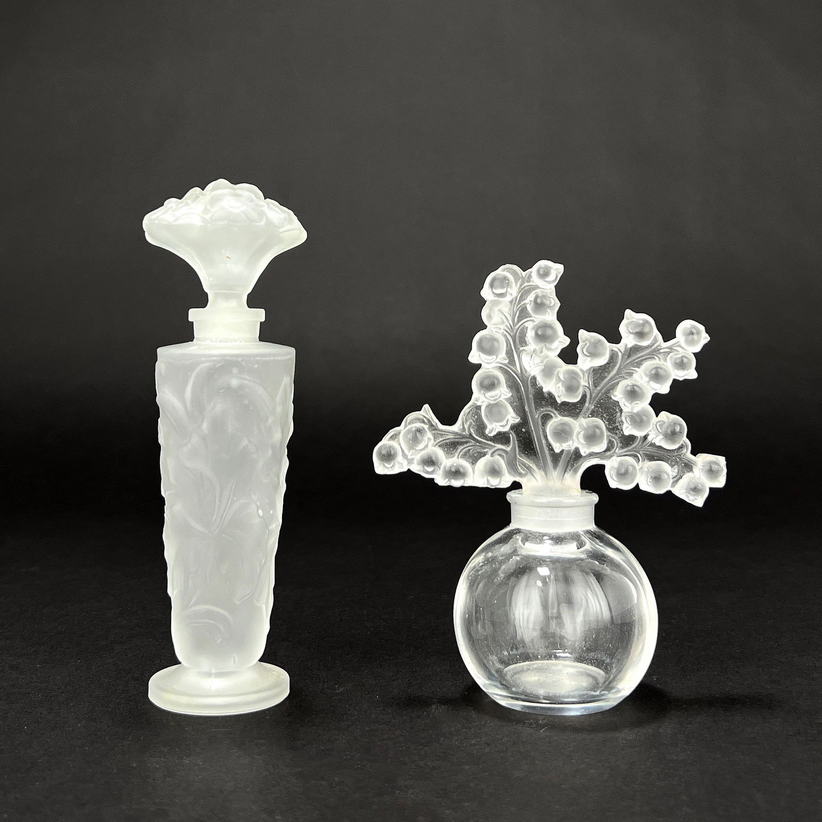 Two Glass Perfume Bottles, Lalique & Sabino (1 of 4)