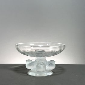Lalique Crystal Nogent Compote