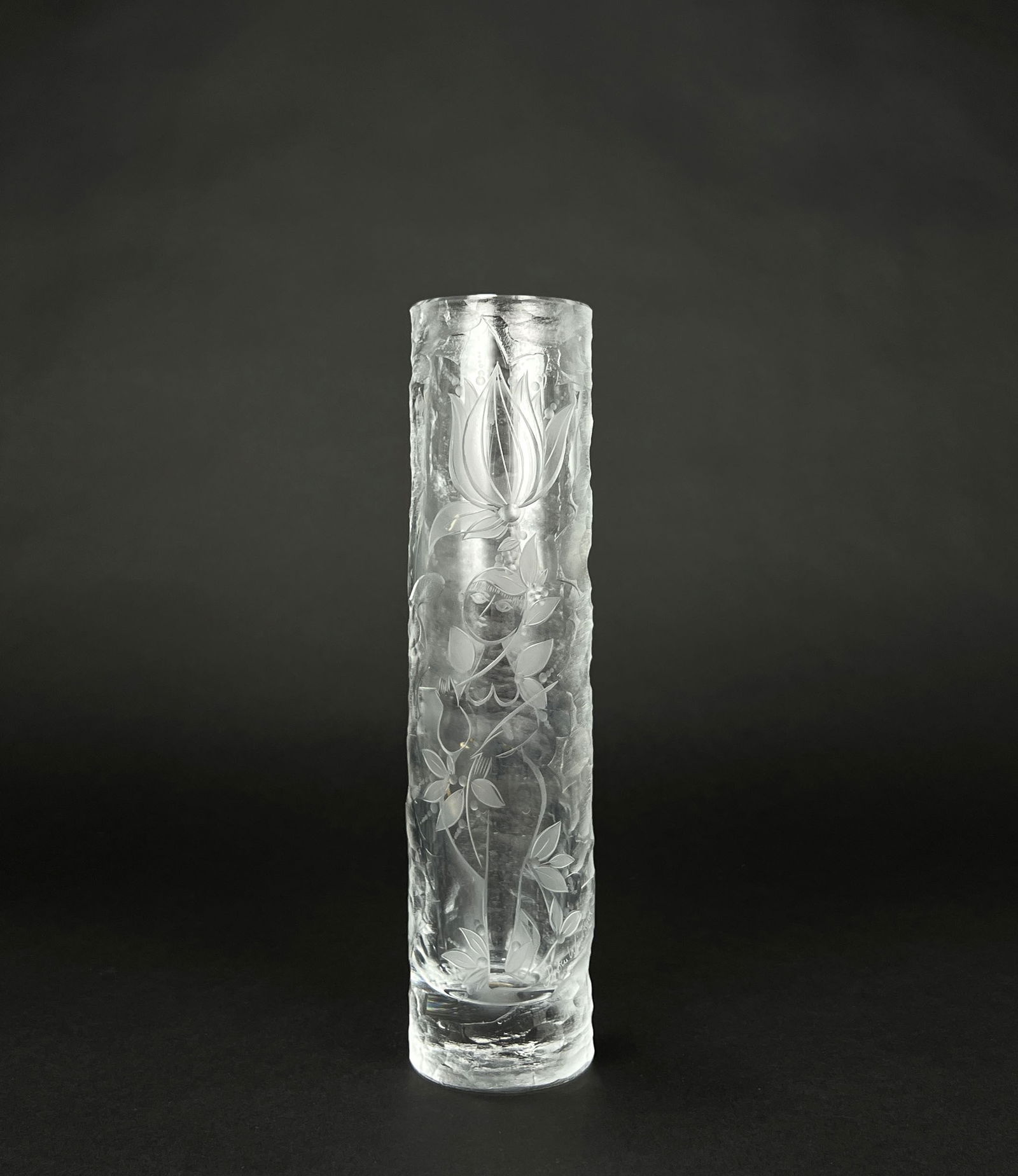 Bjorn Wiinblad Engraved Glass Vase, for Rosenthal (1 of 5)